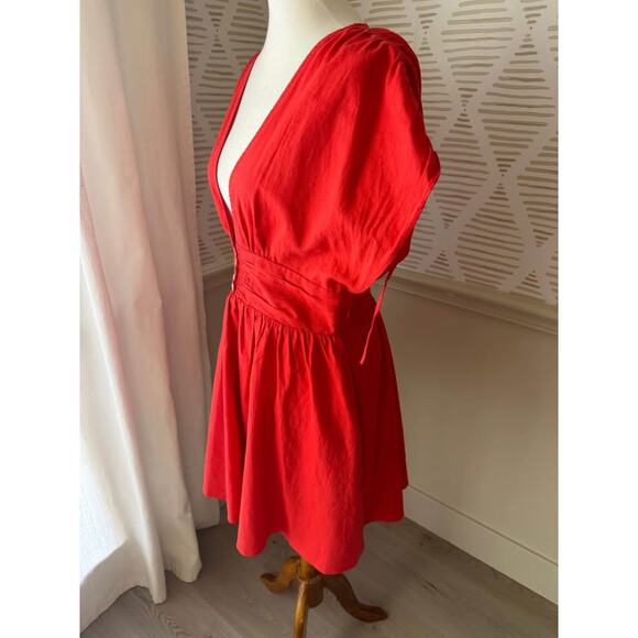 Free People Women’s Medium Red Roll The Dice Mini Dress - Picture 5 of 10